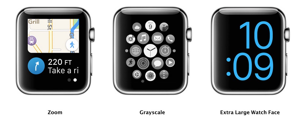 L’accessibilité de l’APPLE WATCH