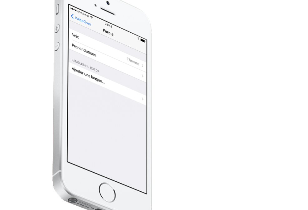 Améliorer les paramètres de PRONONCIATION de VoiceOver
