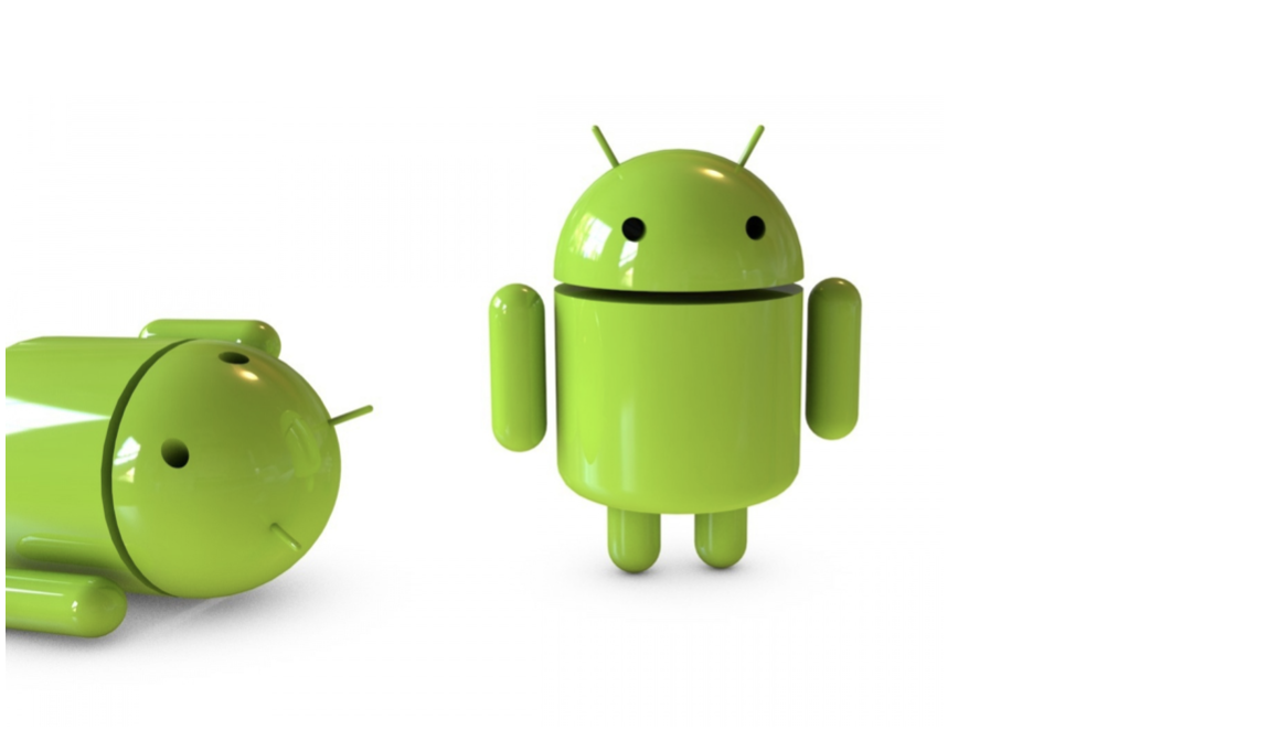 deux personnages vert mascotte d'Android