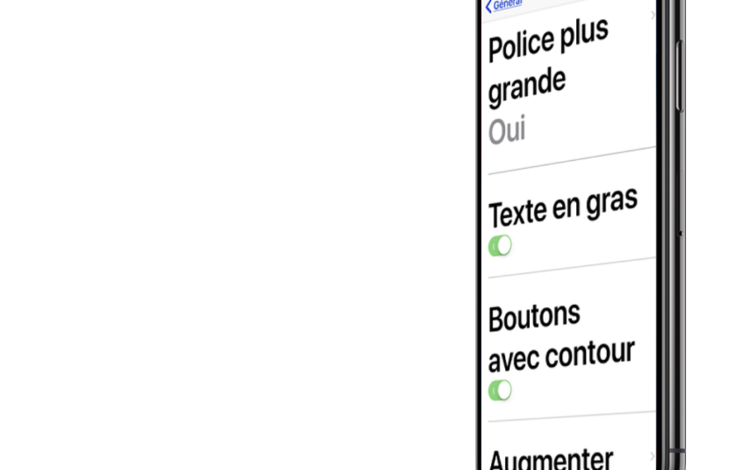 Augmenter la lisibilité et les contrastes de votre appareil iOS