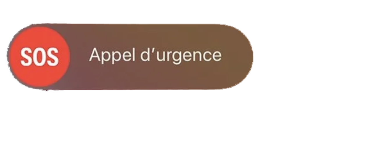 Image représentant le bouton SOS sur iOS