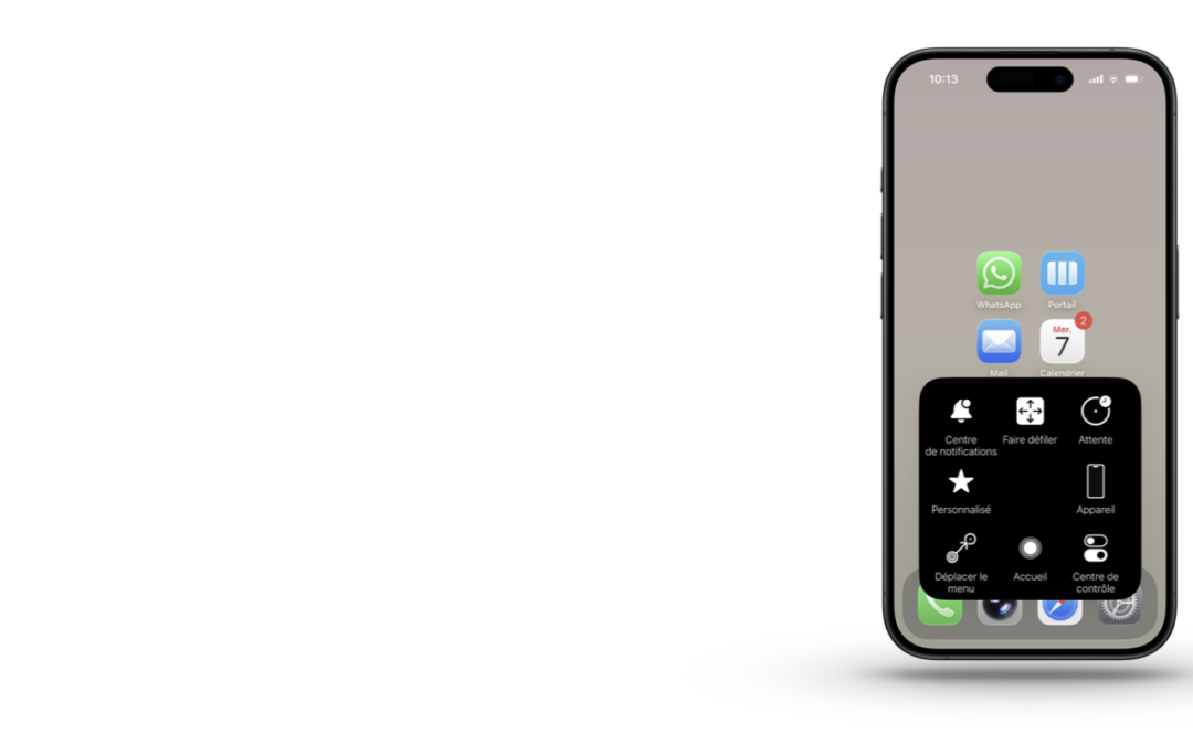 Manipuler l&rsquo;Appareil avec un seul doigt avec l&rsquo;ASSISTIVE TOUCH